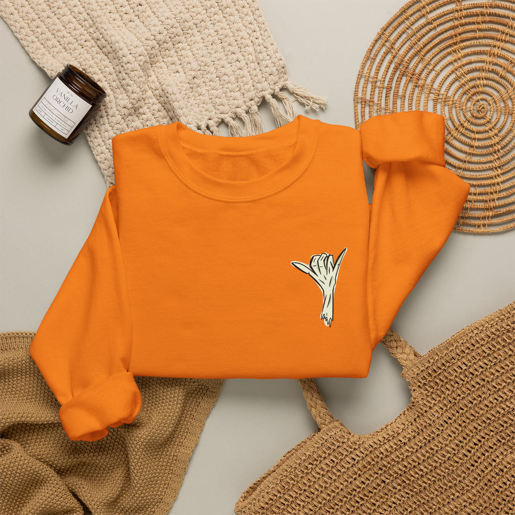 Undead Boarder Crewneck Sweatshirt — Skeleton Graphic Crewneck