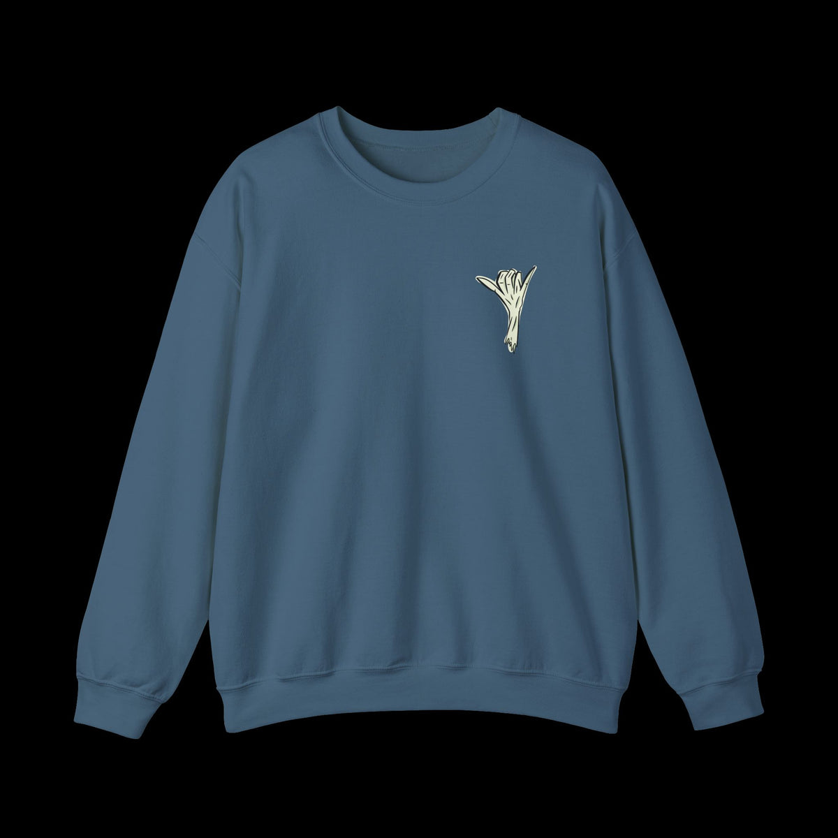 Undead Boarder Crewneck Sweatshirt — Skeleton Graphic Crewneck