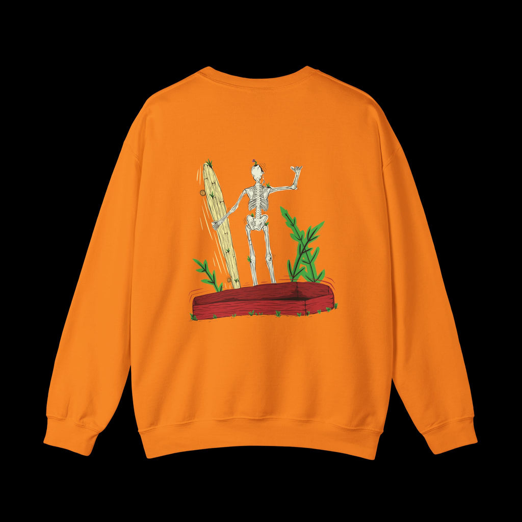 Undead Boarder Crewneck Sweatshirt — Skeleton Graphic Crewneck