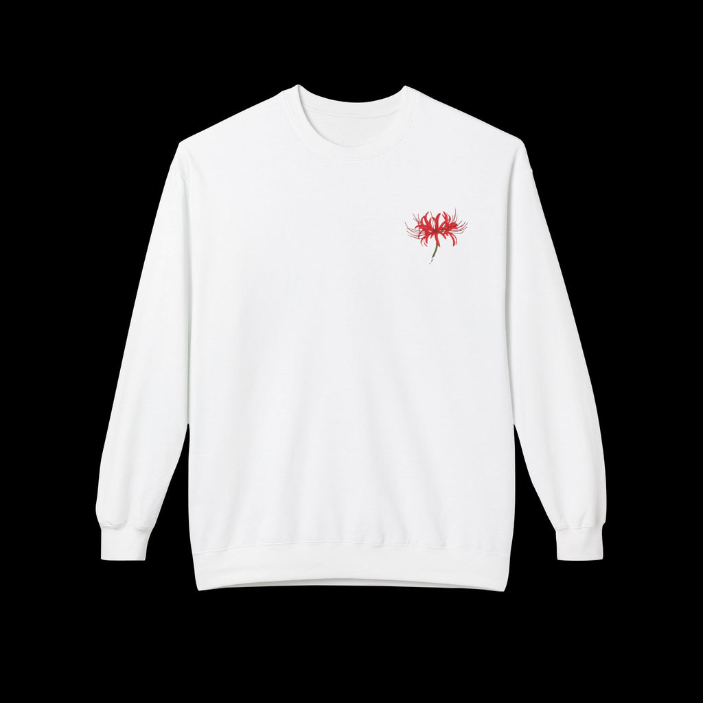 Red Spider Lily Crewneck — Minimalist Graphic Crewneck