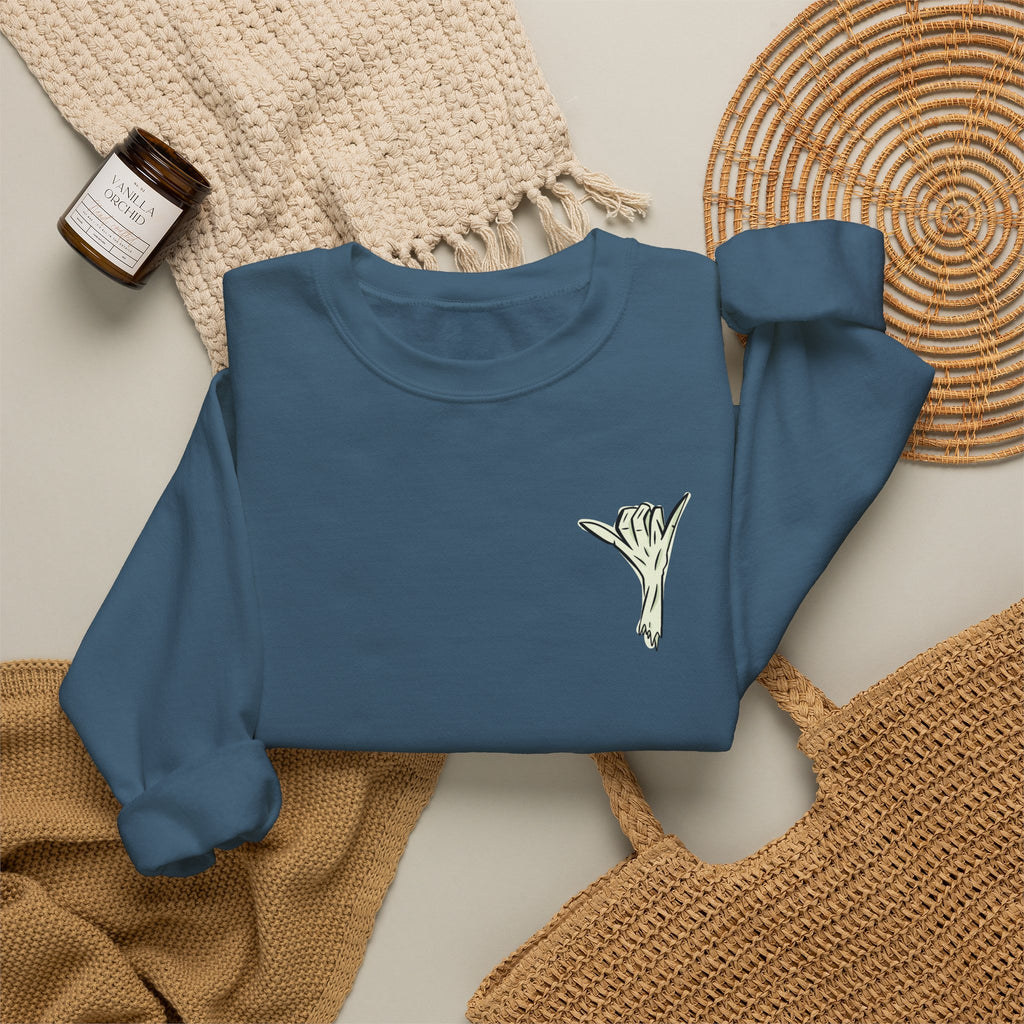 Undead Boarder Crewneck Sweatshirt — Skeleton Graphic Crewneck